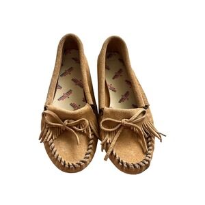 Minnetonka moccasin size‎ 6 tan  shoe women's brown
